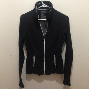 Lululemon Yogi Dance Jacket in Black with Grey Panel Size 6